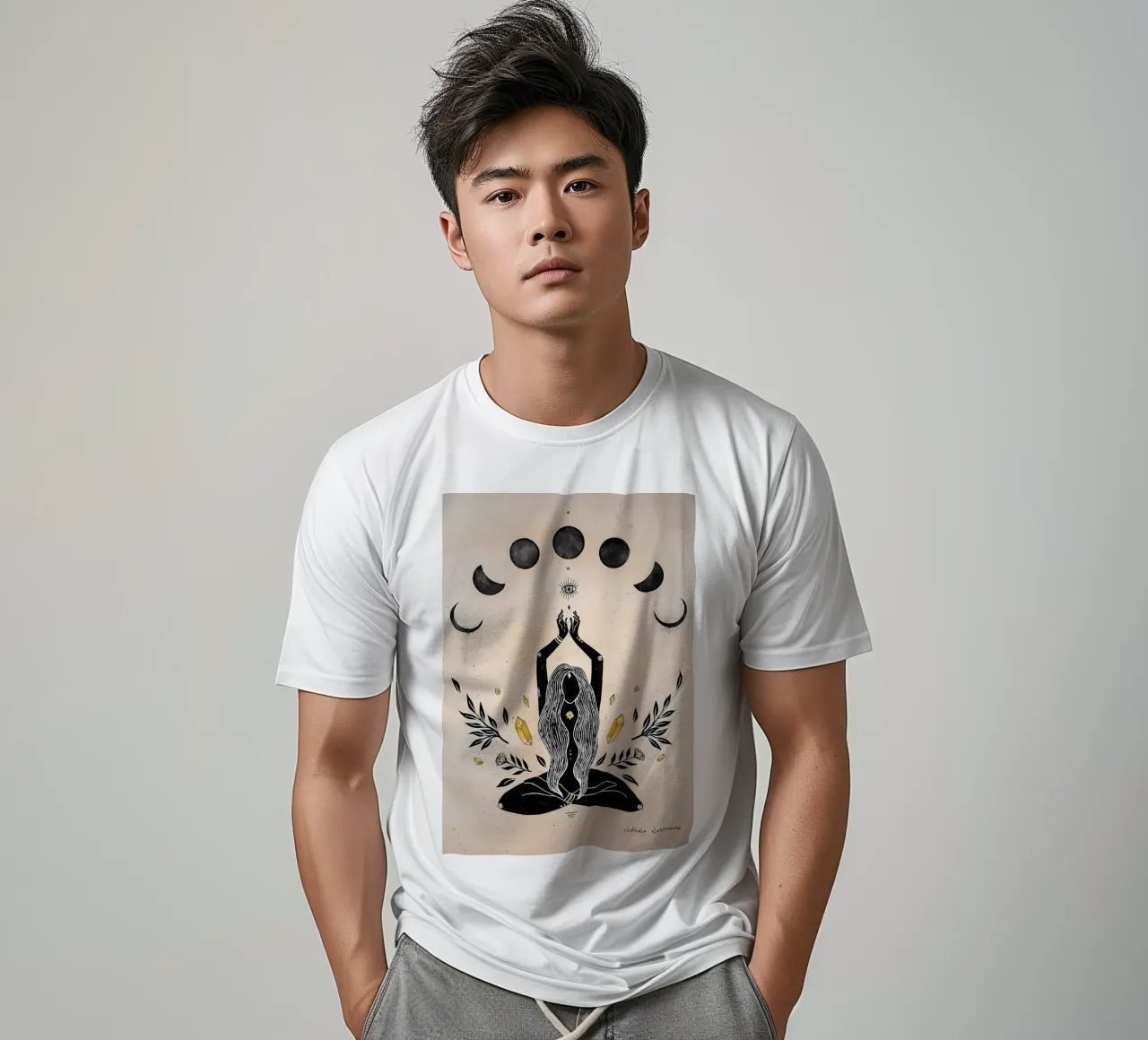 bruja mágica lunar camiseta de mitaco