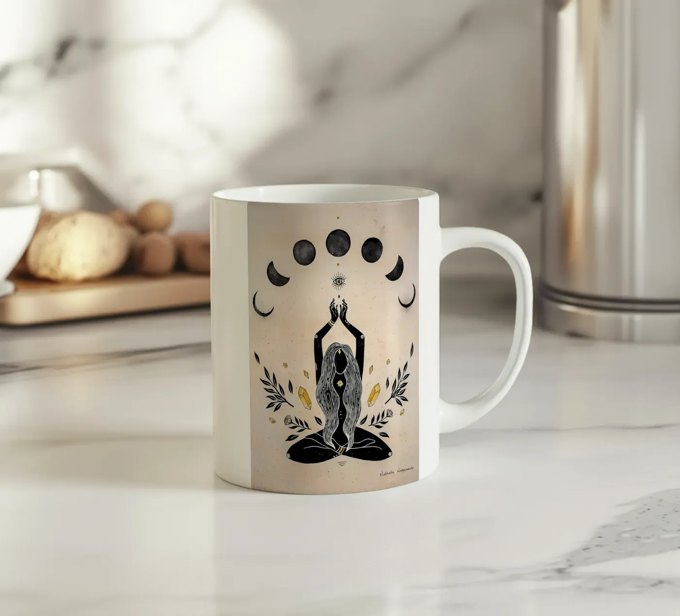 moon magic witch ceramic mug by mitaco