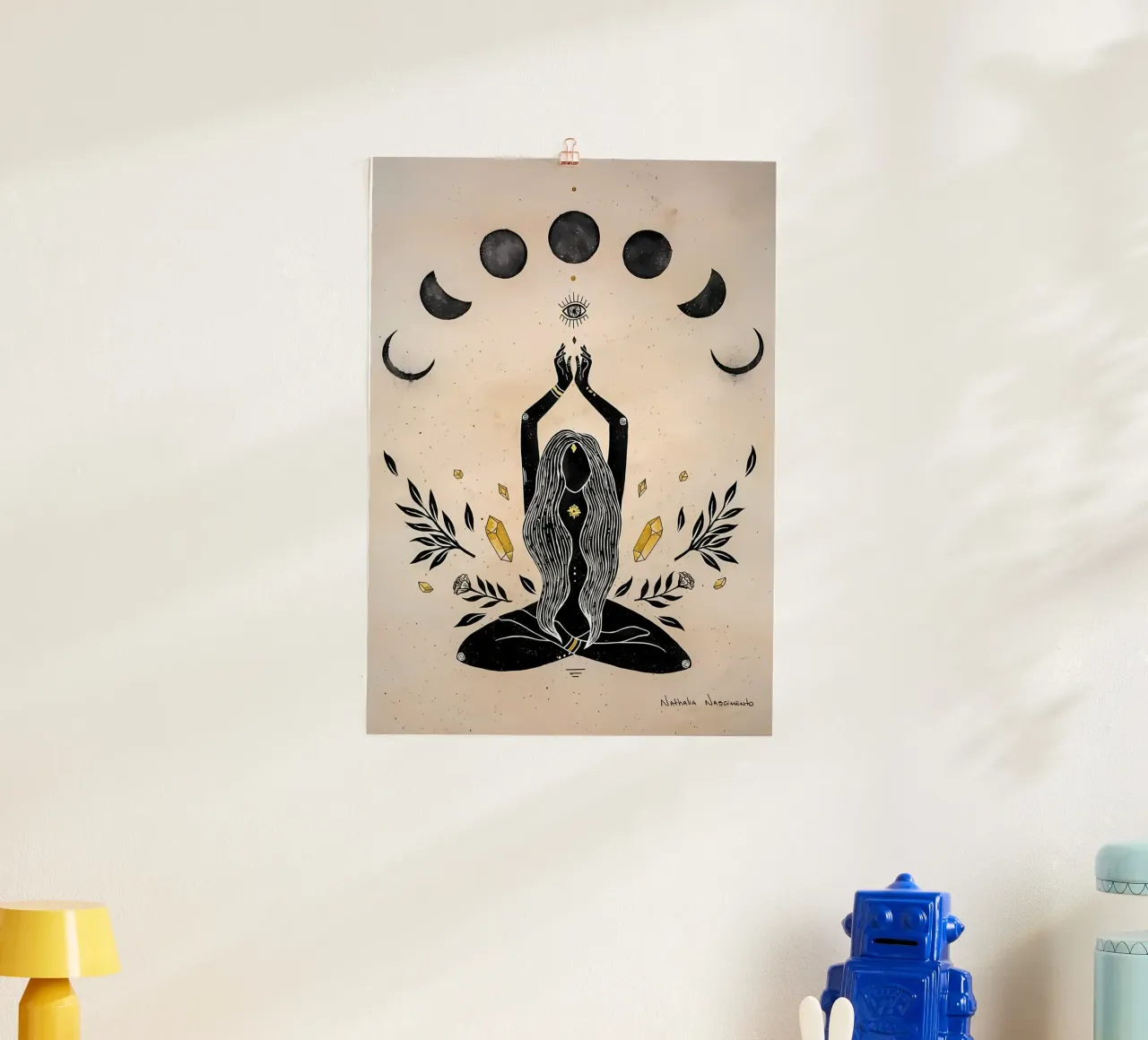 strega magica della luna poster da mitaco