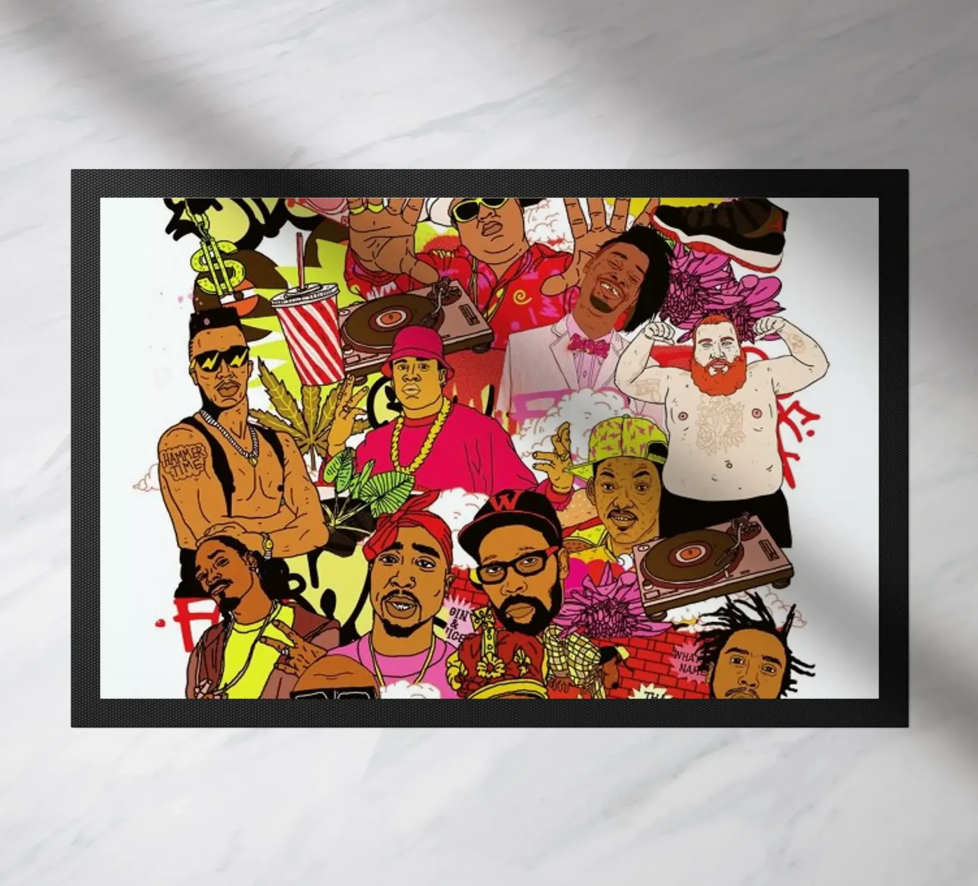 Rap Legends doormat by Nick Cocozza