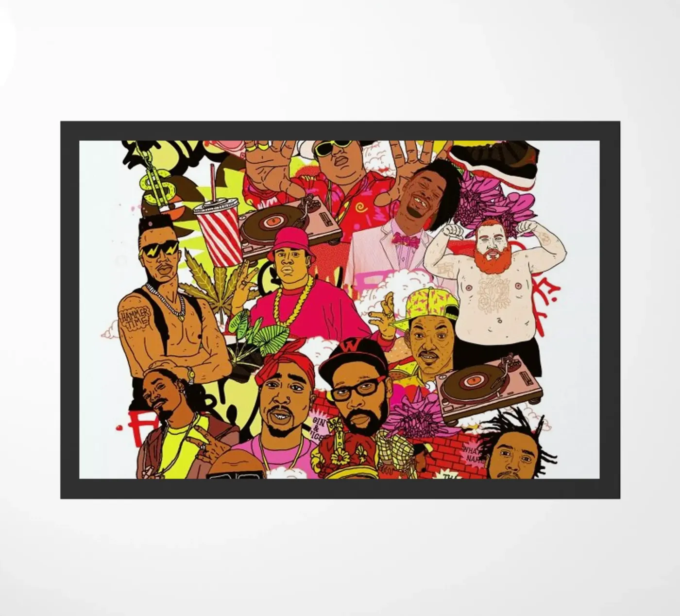 Rap Legends doormat by Nick Cocozza
