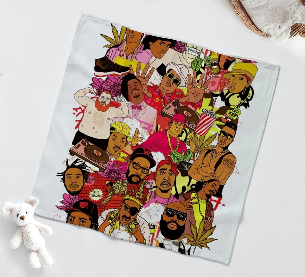 Rap Legends Fleecedecke von Nick Cocozza