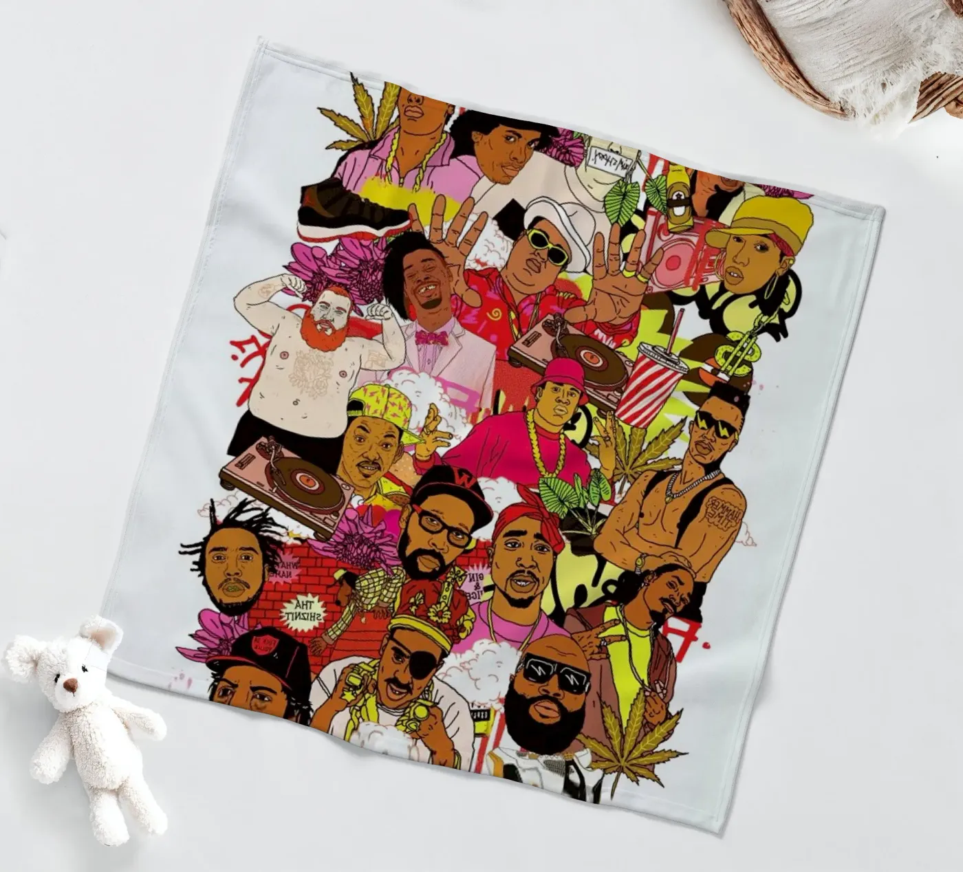 Rap Legends Fleecedecke von Nick Cocozza