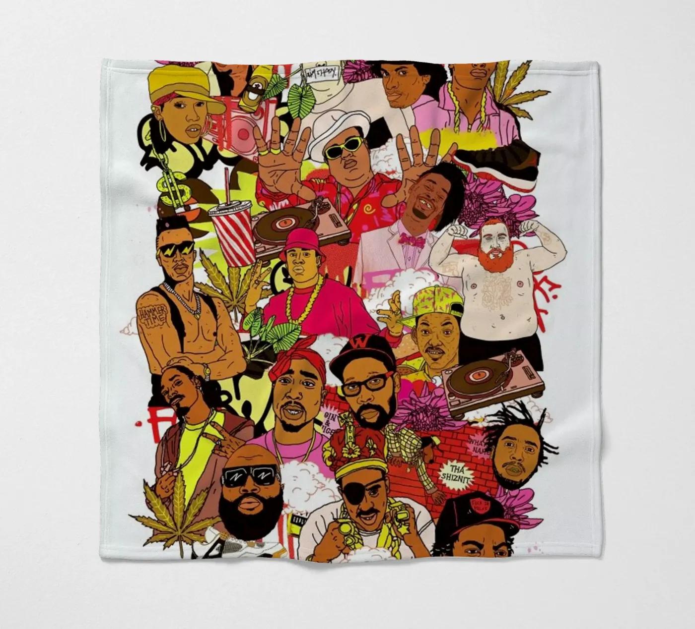 Rap Legends Fleecedecke von Nick Cocozza