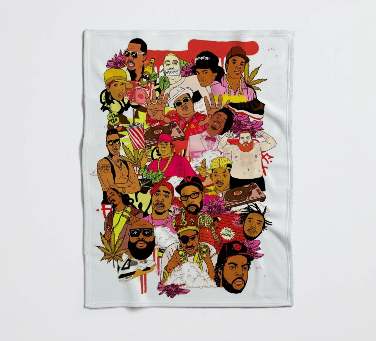 Rap Legends Fleecedecke von Nick Cocozza