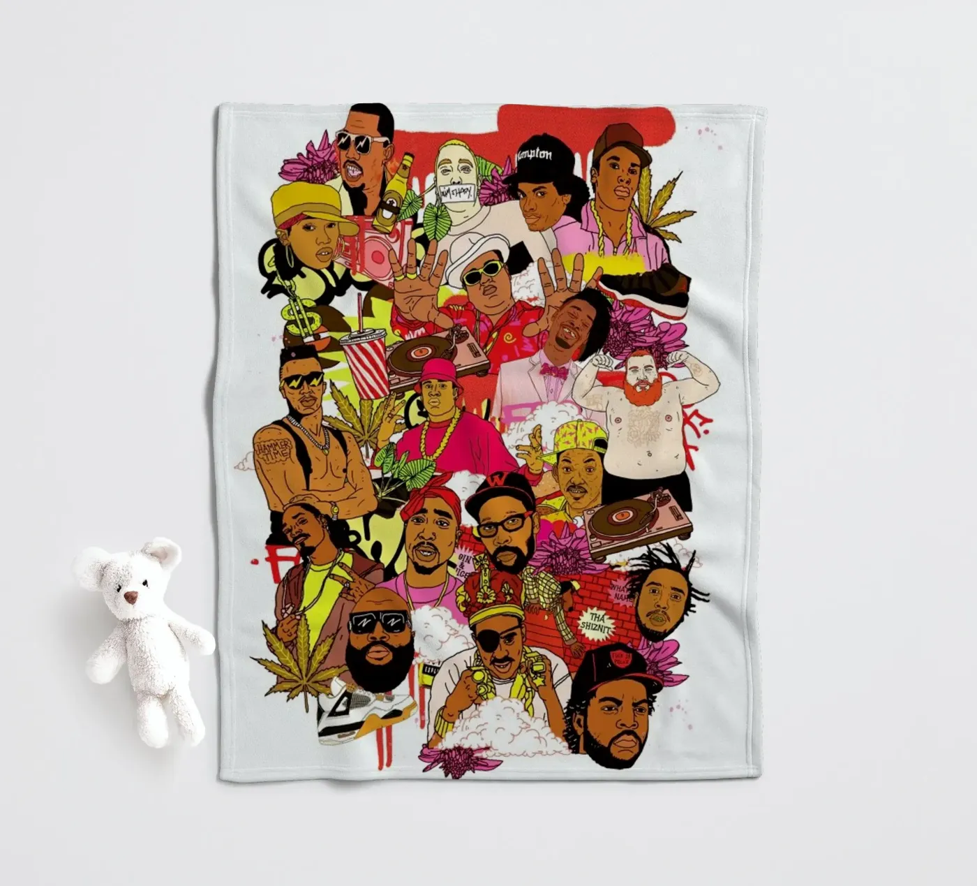 Rap Legends Fleecedecke von Nick Cocozza