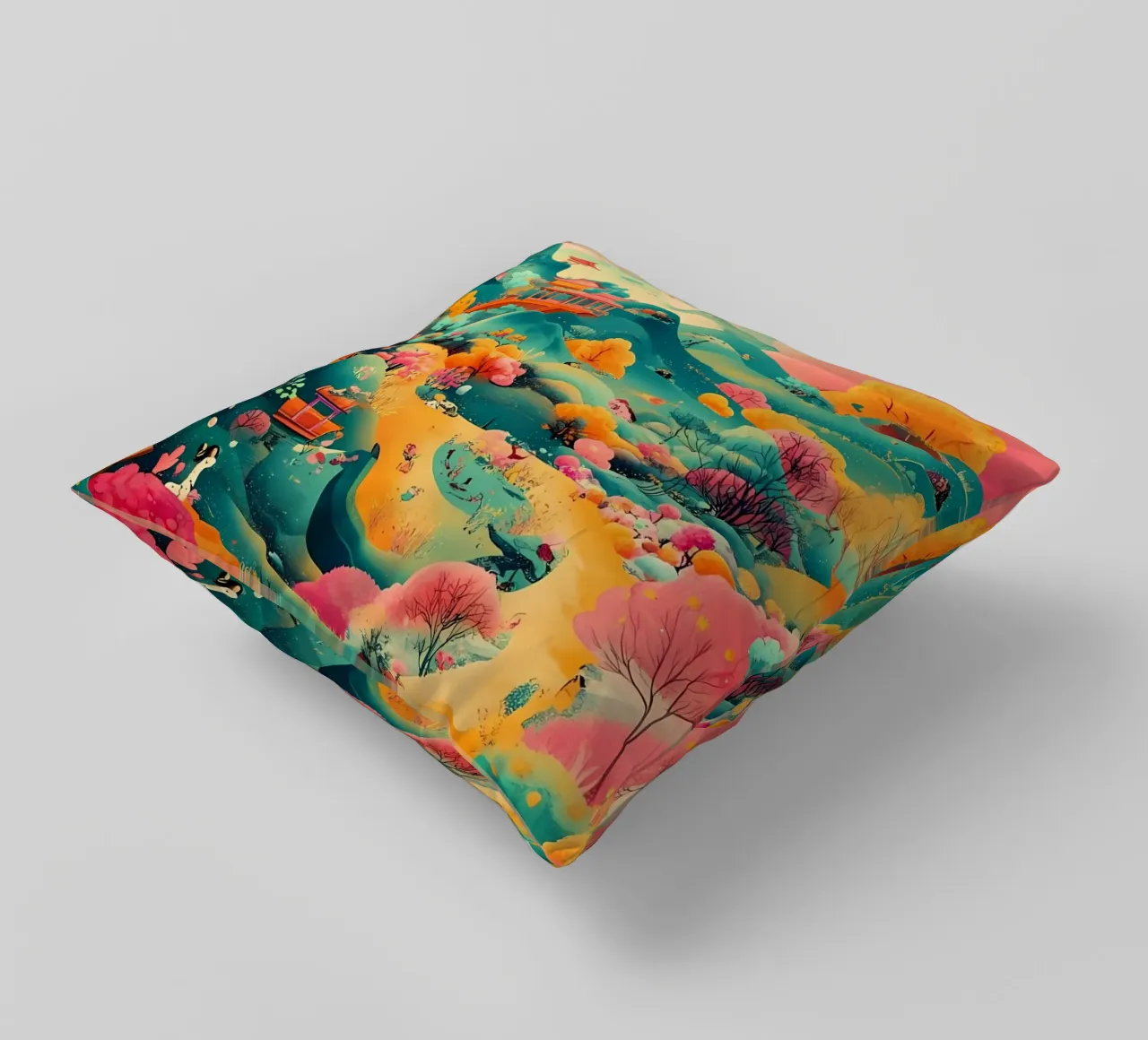 Landscape decorative cushion by khoaimi