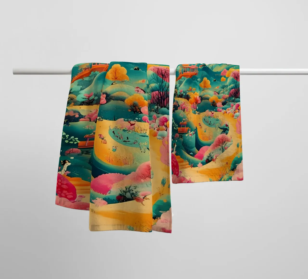 Paisaje toalla de baño de khoaimi