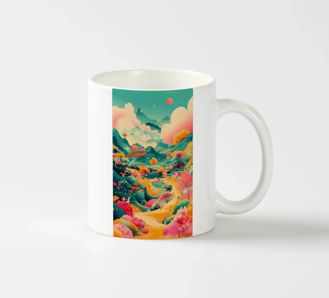 landscape ceramic mug by khoaimi