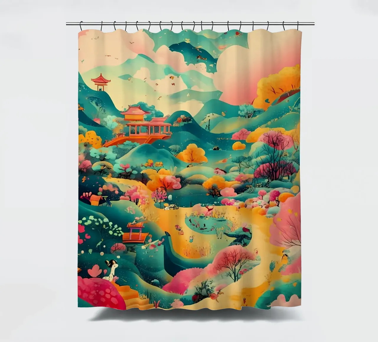 landscape shower curtain by khoaimi