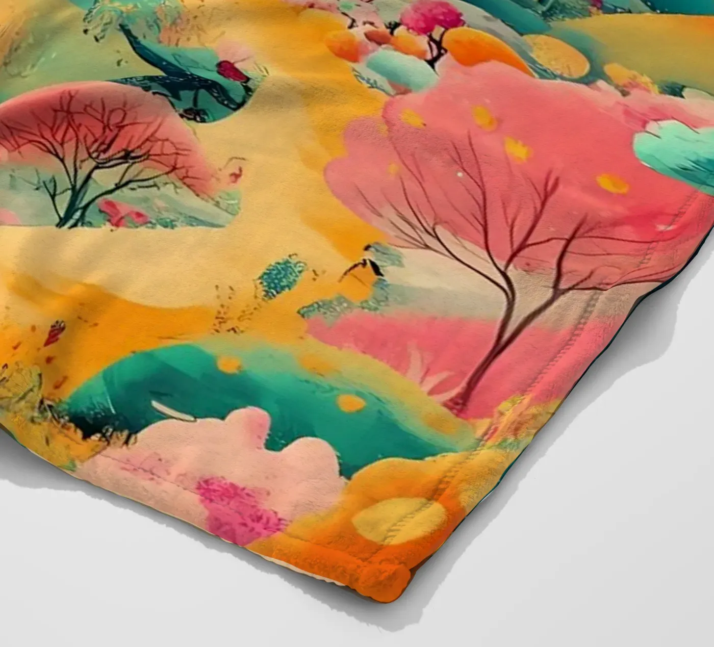 paysage plaid polaire de khoaimi