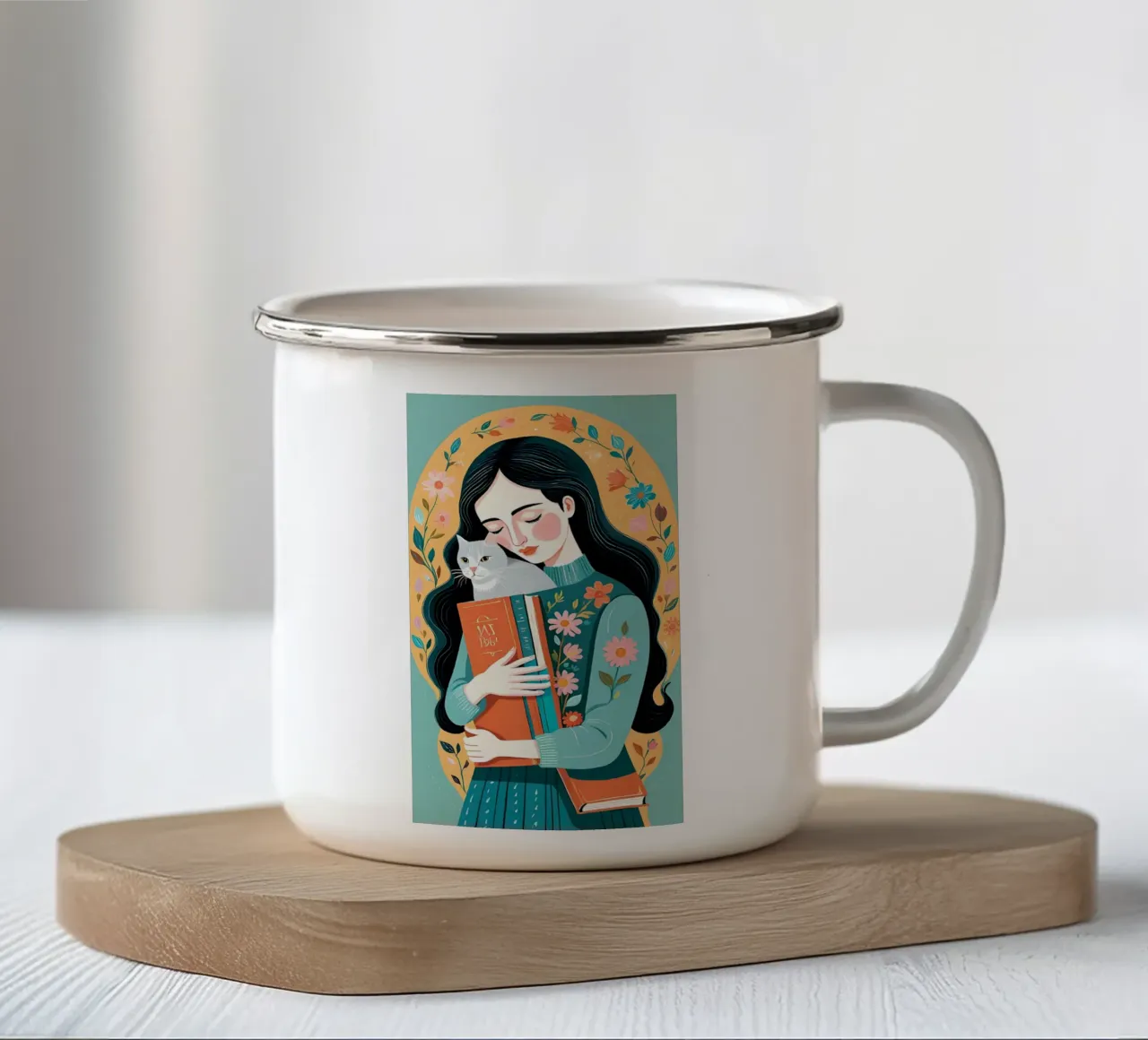 Karla-M Bardz Ai Creación taza de esmalte de mitom