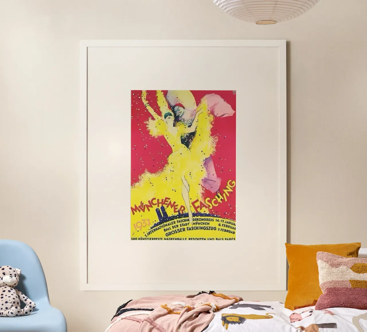Carnevale di Monaco poster con telaio in plastica da mitaco