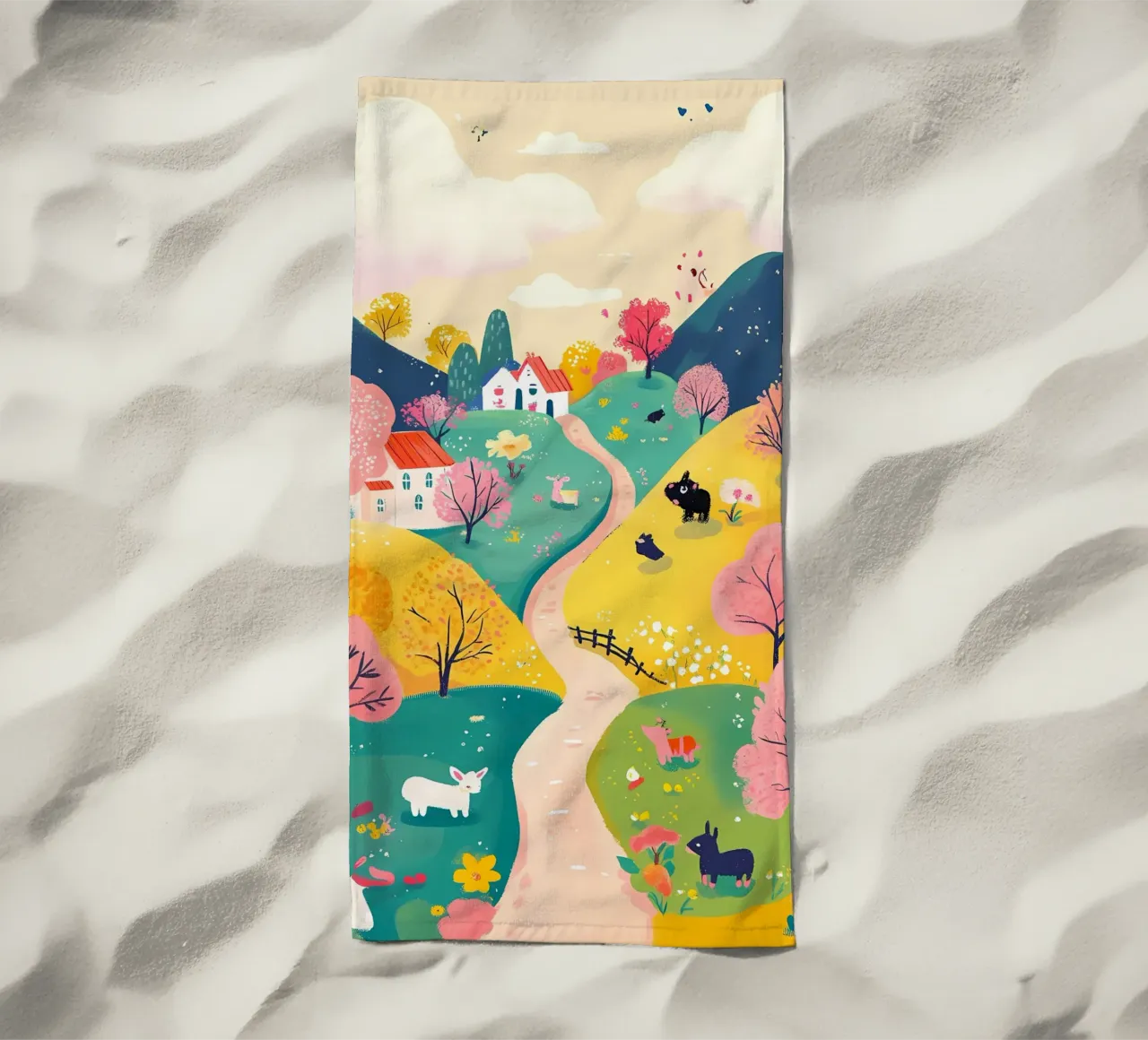 landscape beach towel by khoaimi