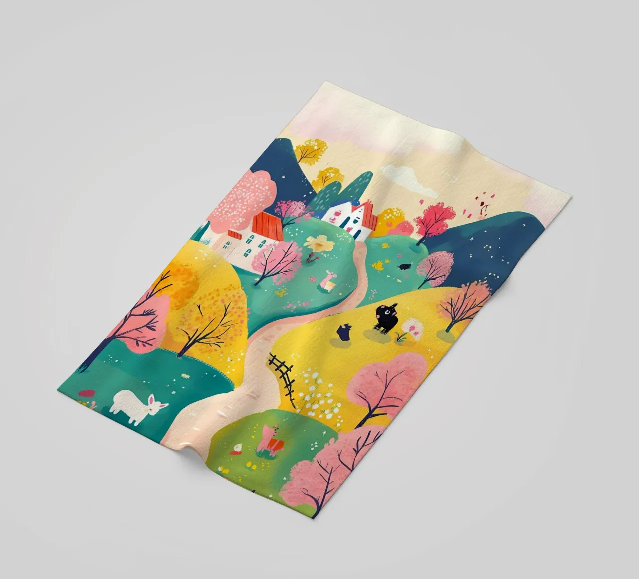landscape beach towel by khoaimi