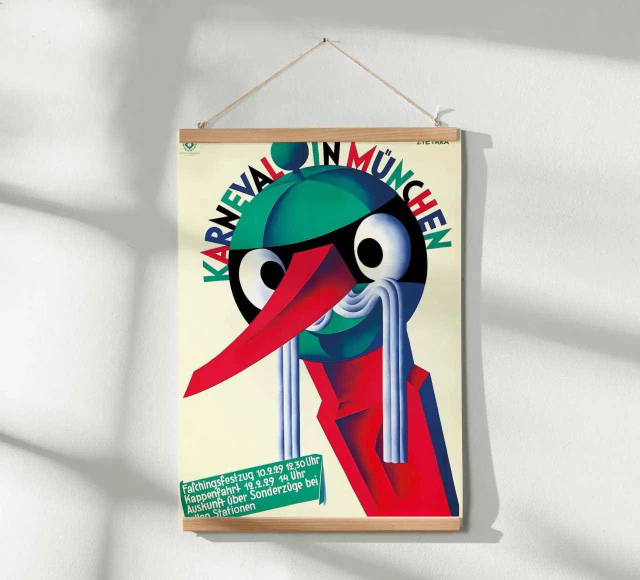 Carnevale a Monaco poster con telaio in legno da mitom