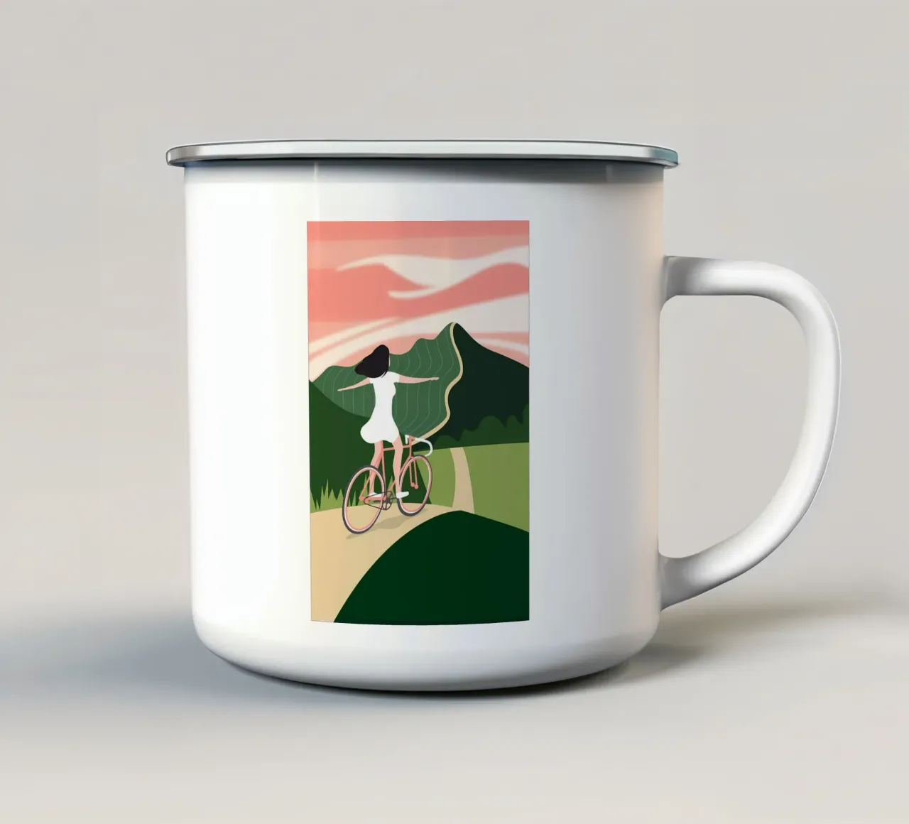 Sentirsi liberi tazza in smalto da mazzihanq