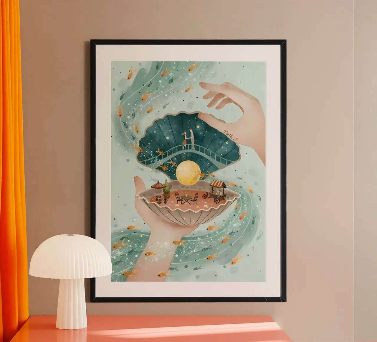 paesaggio poster con telaio in legno da khoaimi