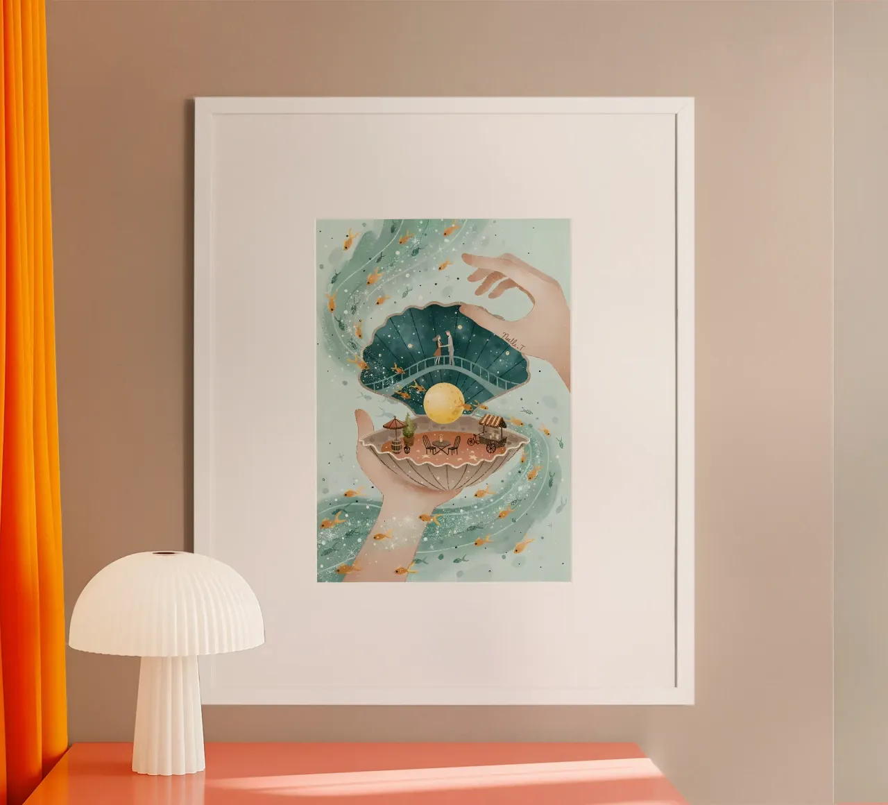 paesaggio poster con telaio in legno da khoaimi