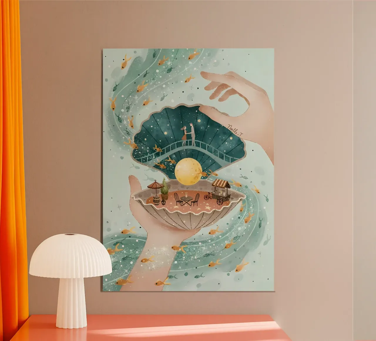 paesaggio poster con telaio in legno da khoaimi