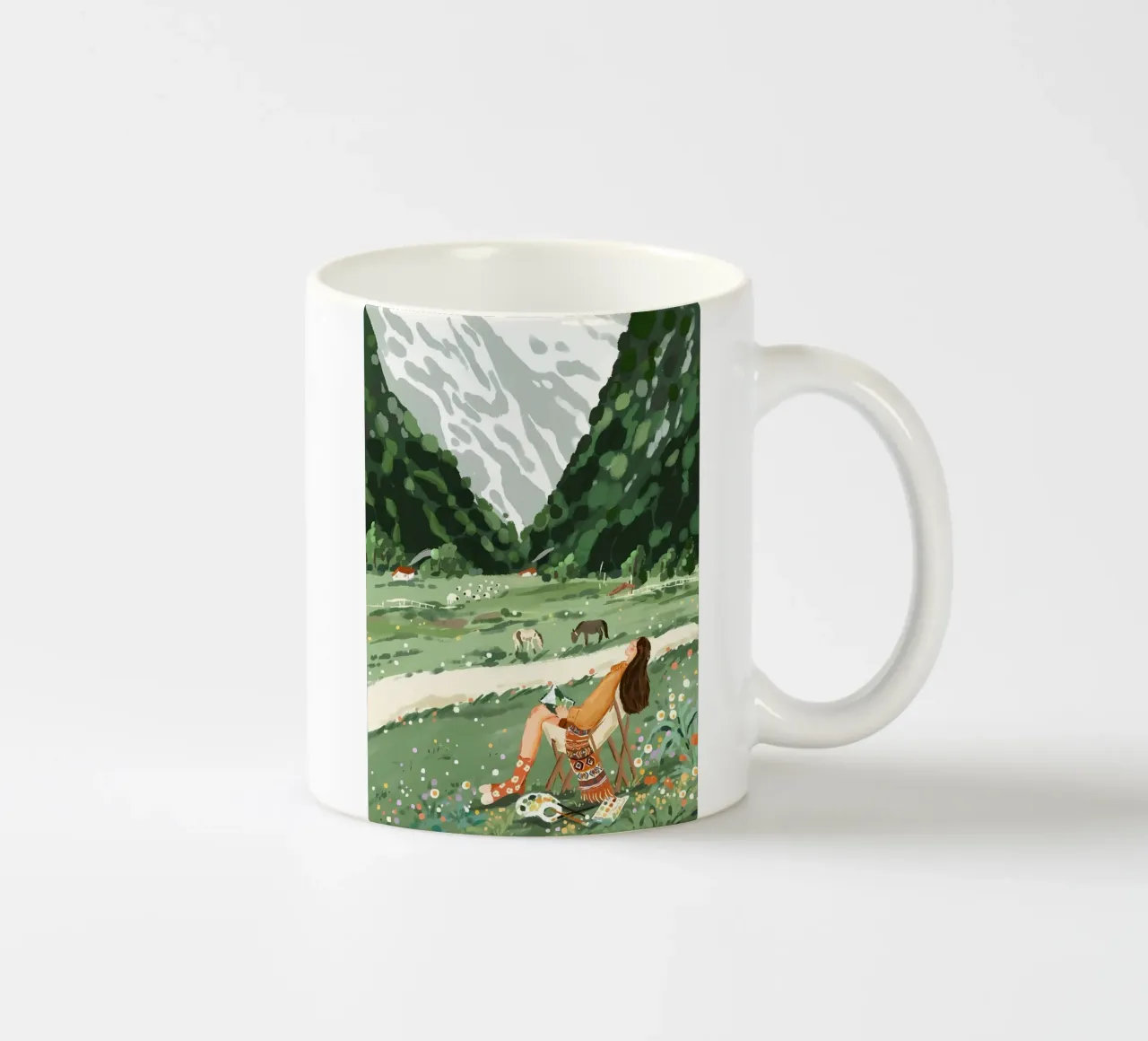 paesaggio tazza in ceramica da mitom