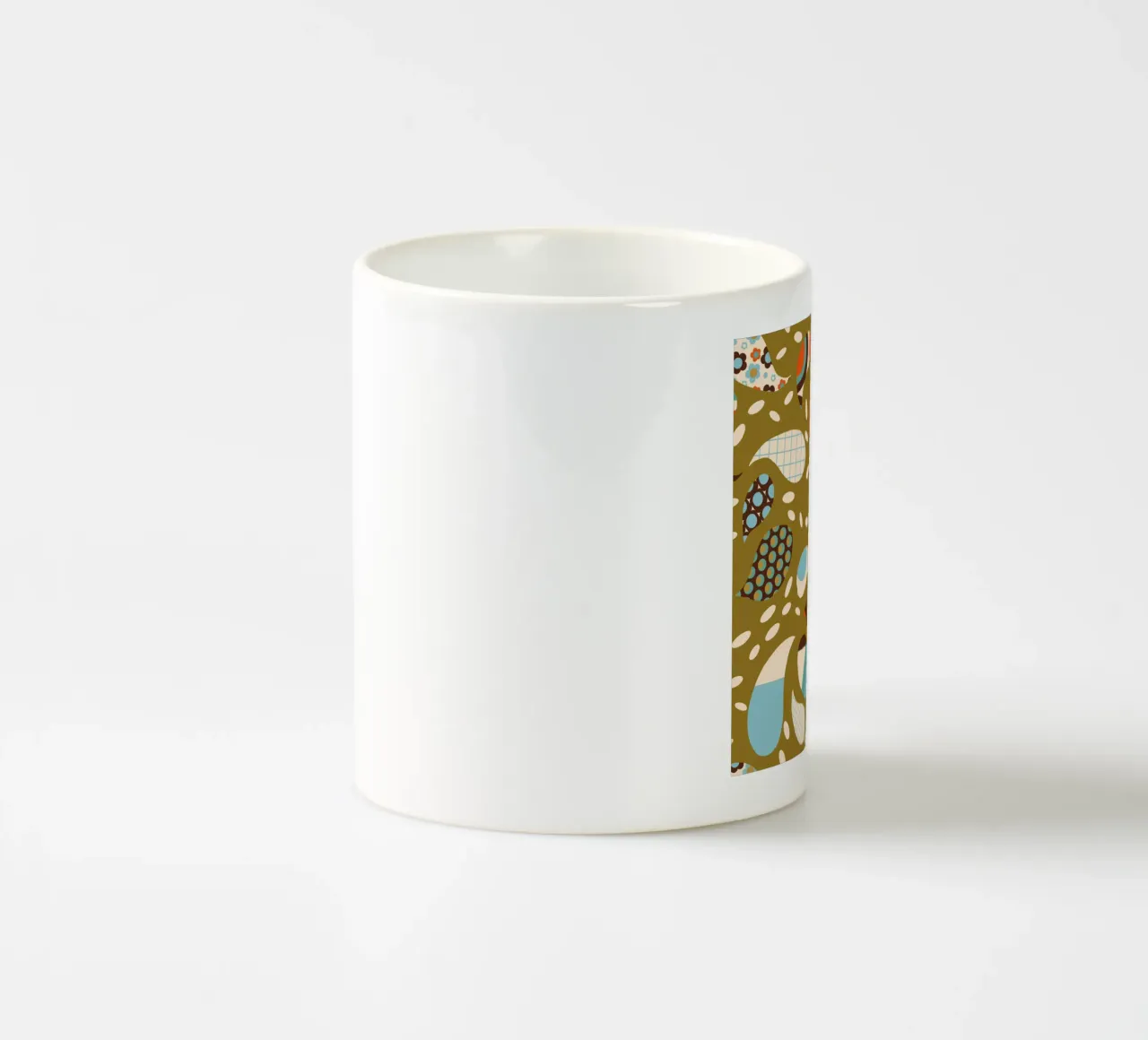Retrò Boho Patchwork PaisleyVerde - Caldo Mid-Century Modern tazza in ceramica da susanacosta