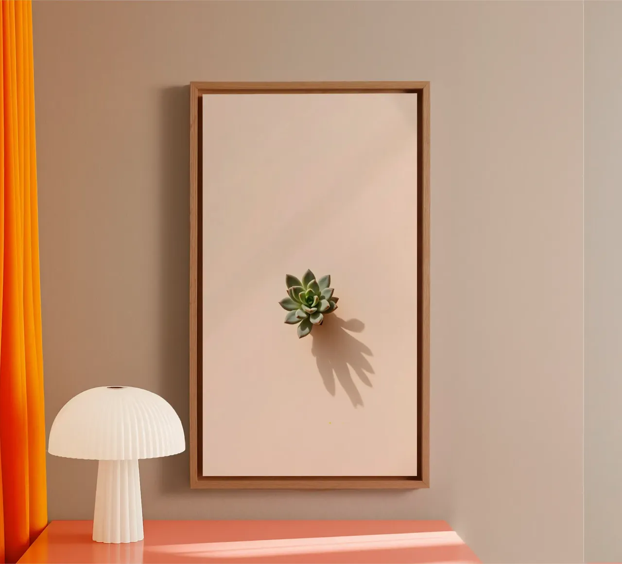 fiore minimale tela con Cornice a cassetta da mazzihanq