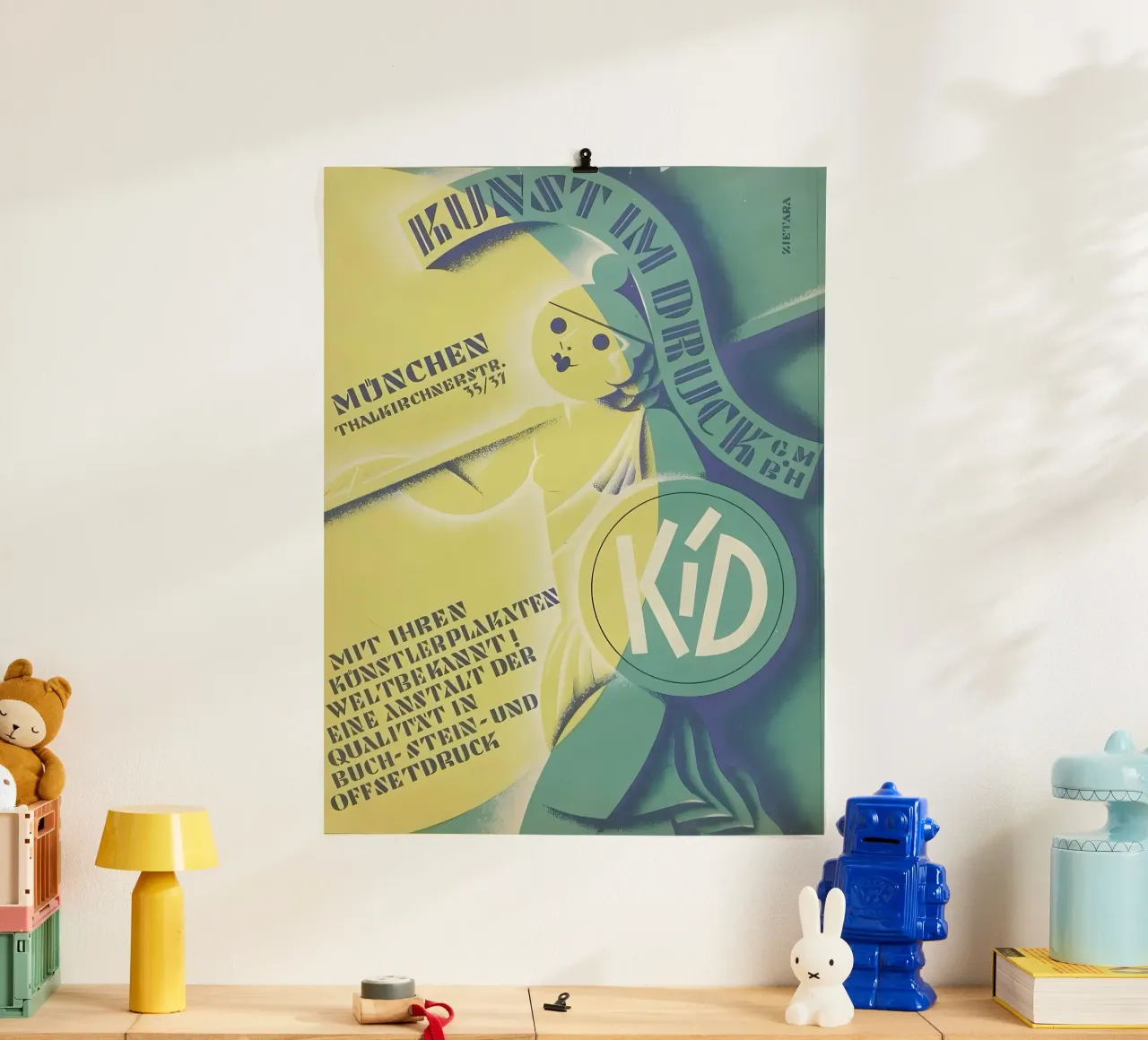 Arte in stampa poster con telaio in legno da mitom