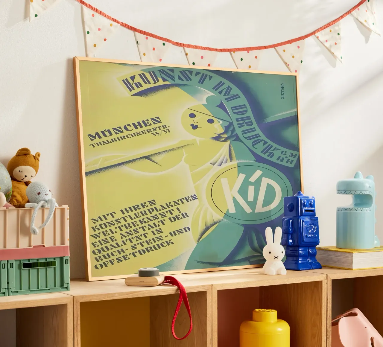 Arte in stampa poster con telaio in legno da mitom