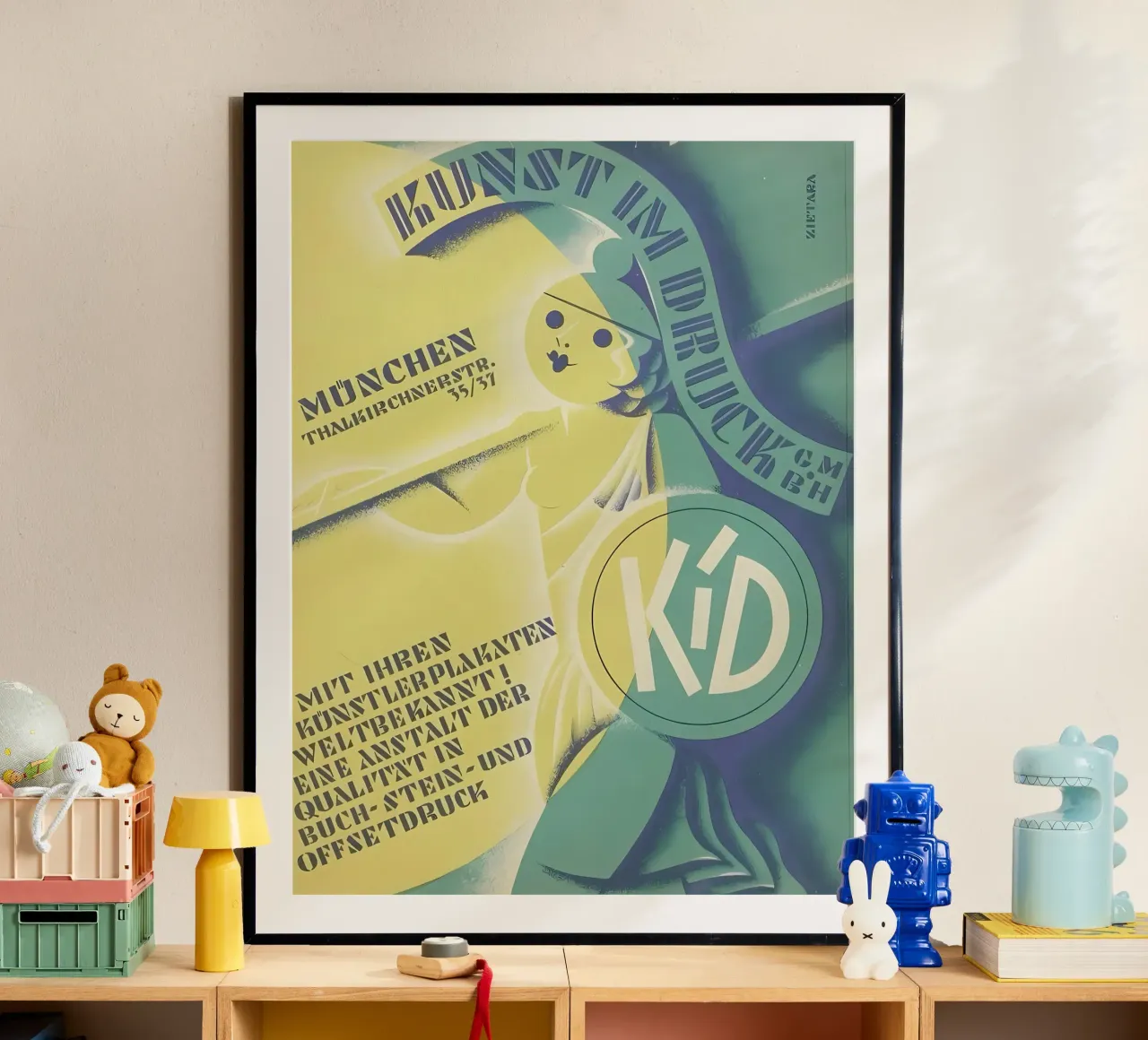 Arte in stampa poster con telaio in legno da mitom