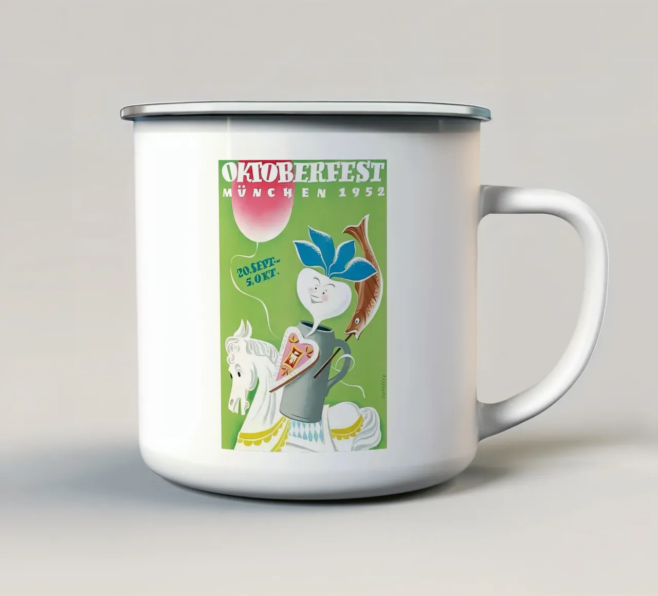 Oktoberfest tazza in smalto da mitaco