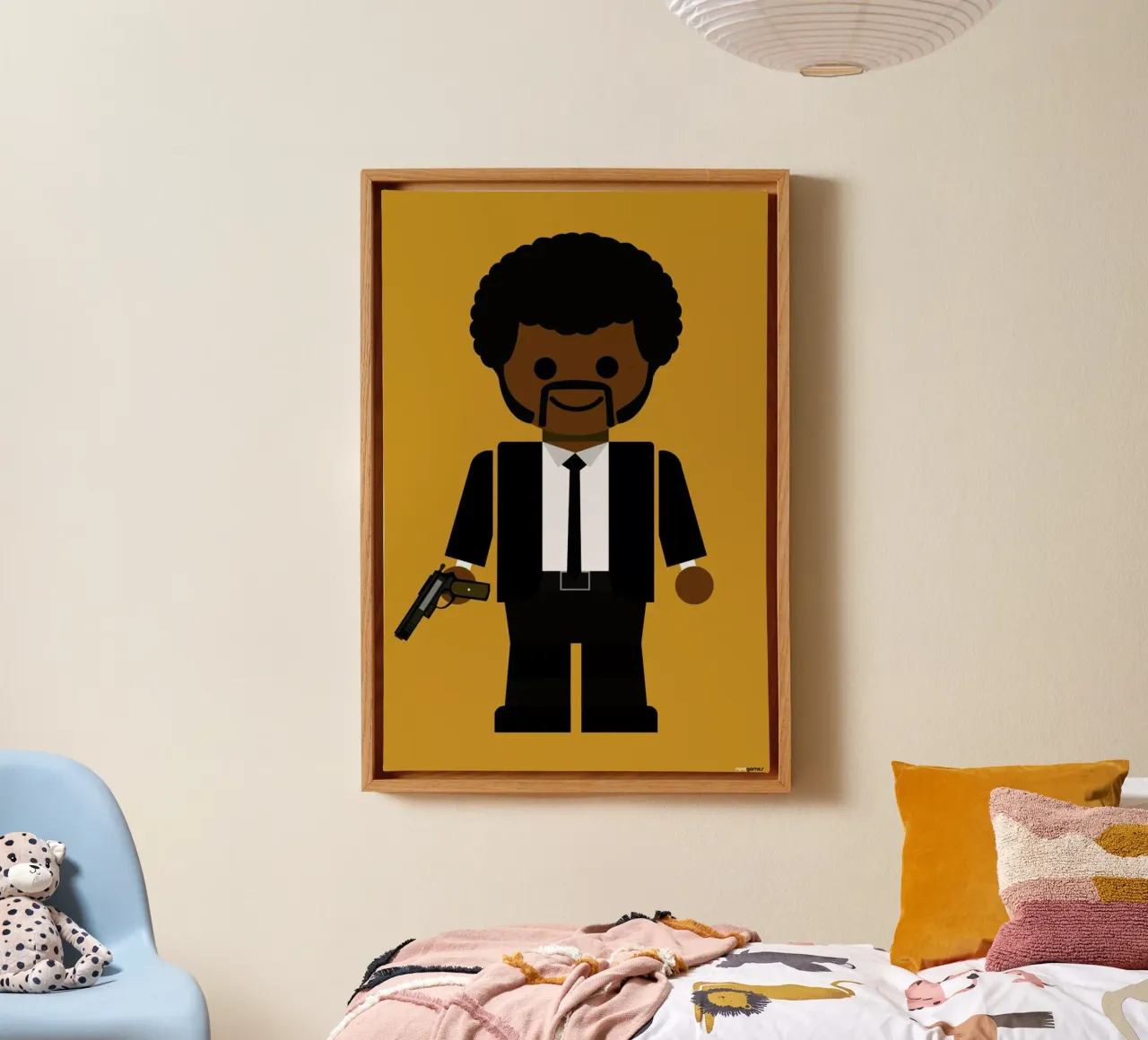 Pulp Fiction Toy 02 tela con Cornice a cassetta da Rafa Gomes