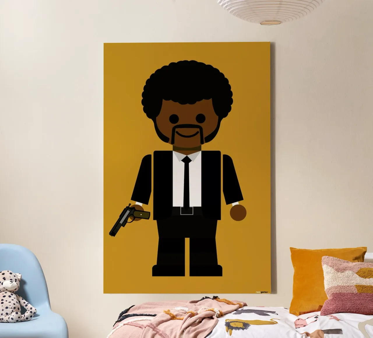 Pulp Fiction Toy 02 tela con Cornice a cassetta da Rafa Gomes