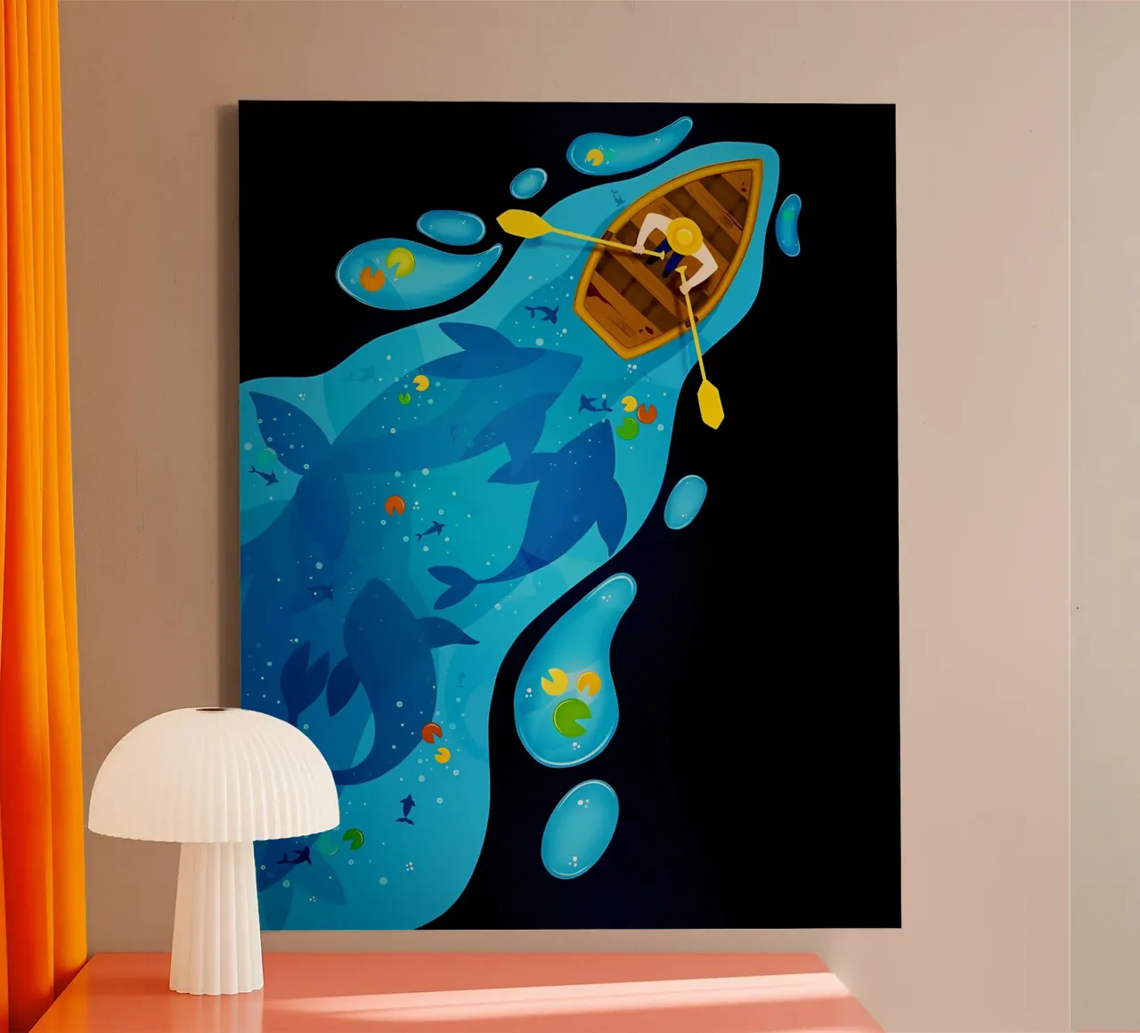 landschap canvas met Baklijst van khoaimi