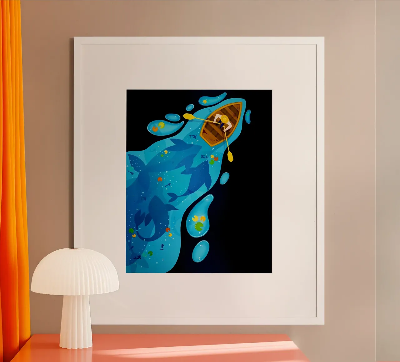 paesaggio poster con telaio in legno da khoaimi