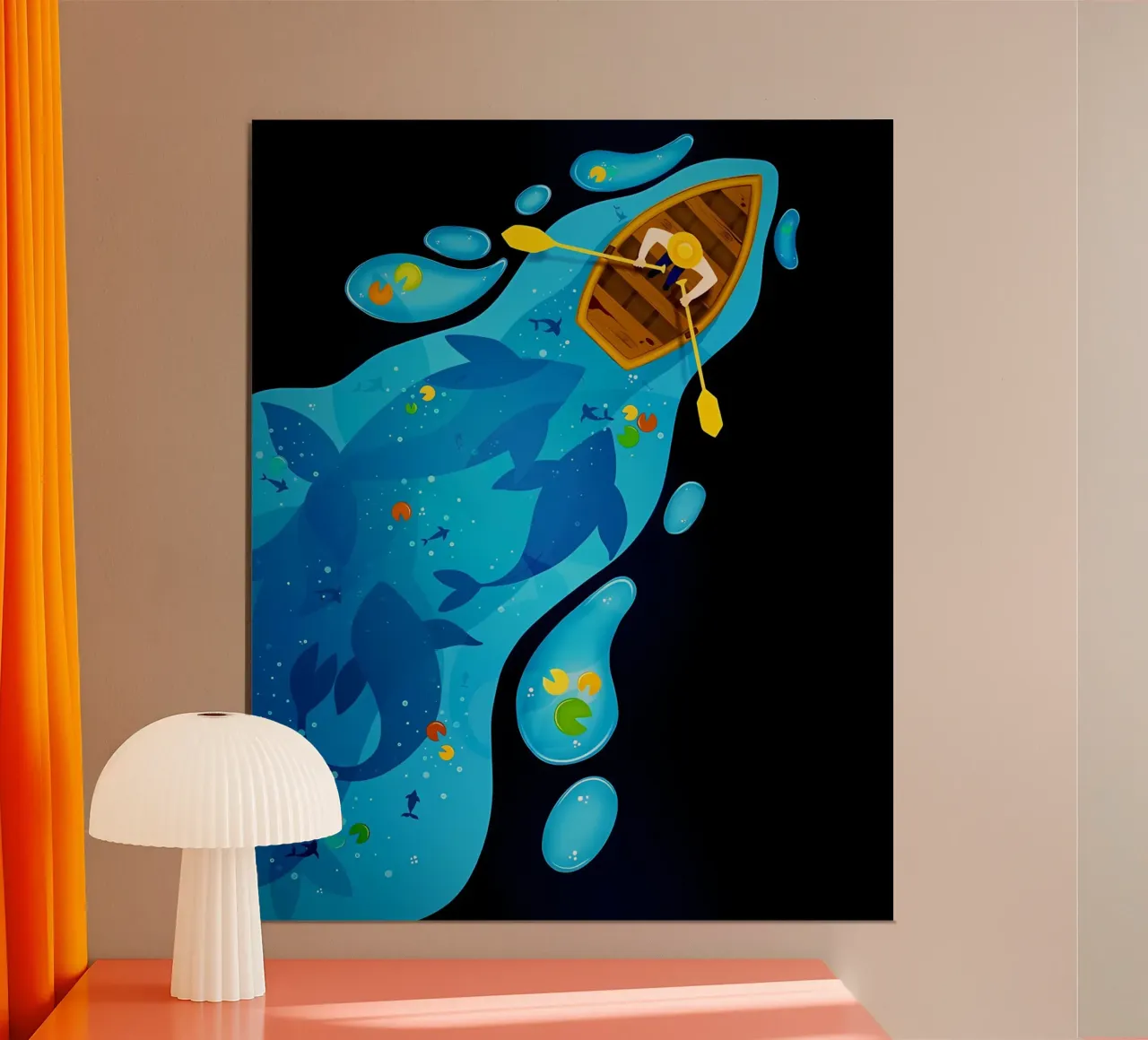 paesaggio poster con telaio in legno da khoaimi