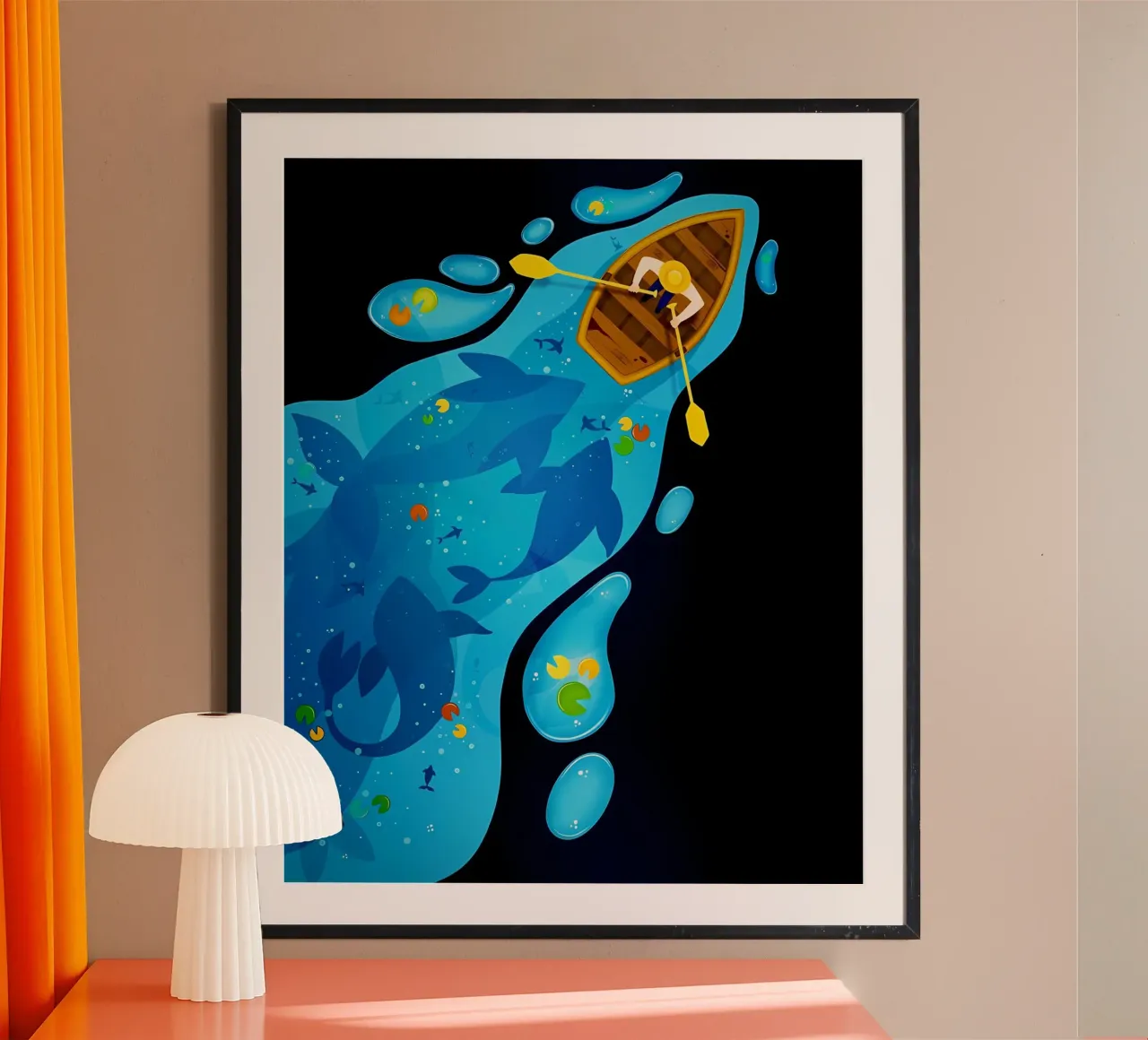 paesaggio poster con telaio in legno da khoaimi