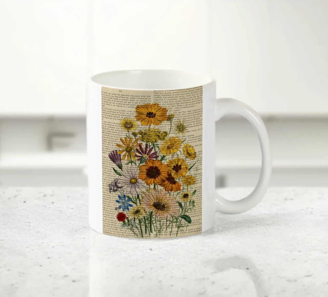 Libro dei fiori tazza in ceramica da mitaco