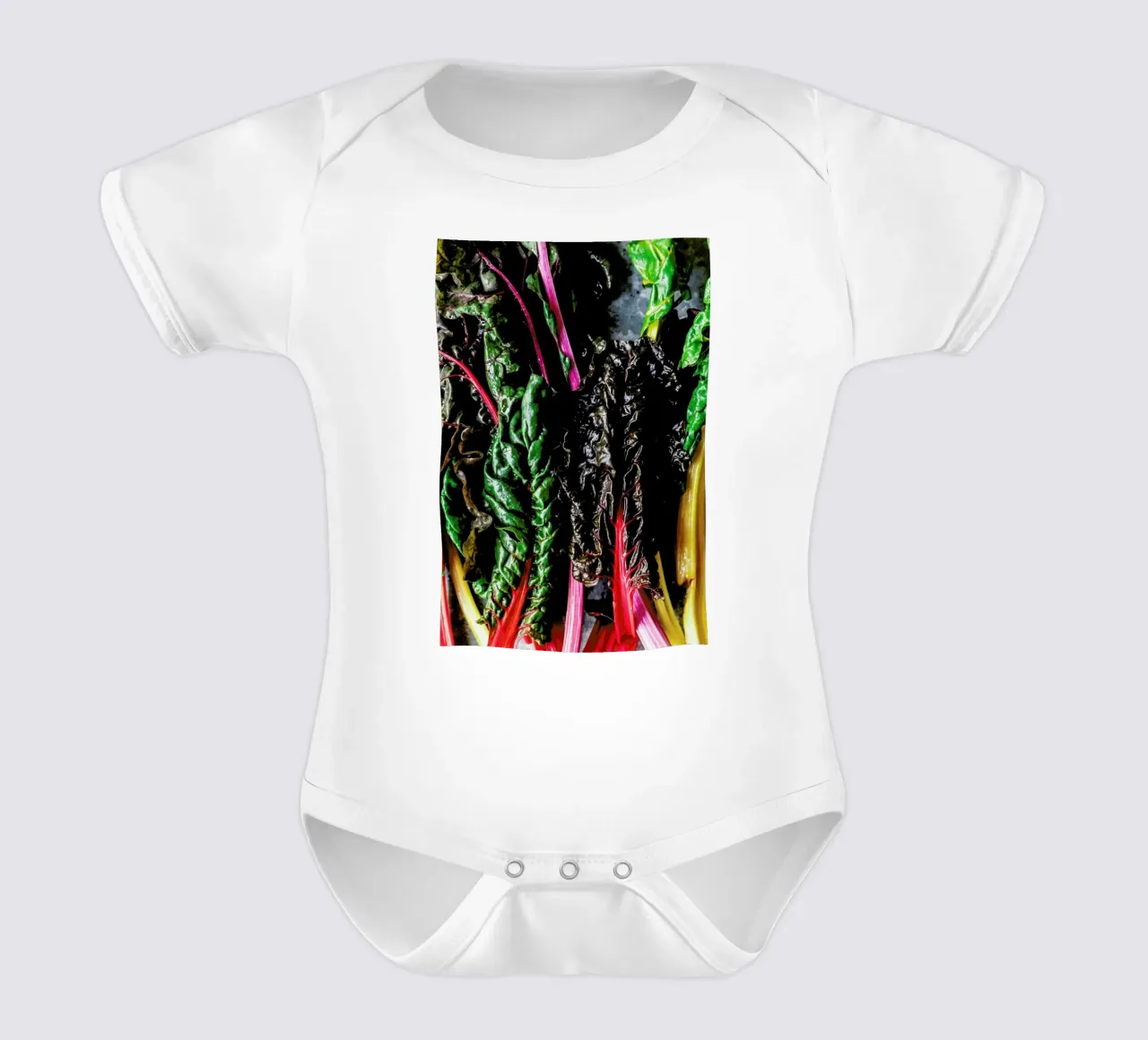 Bunter Mangold short-sleeve baby romper by Eat this