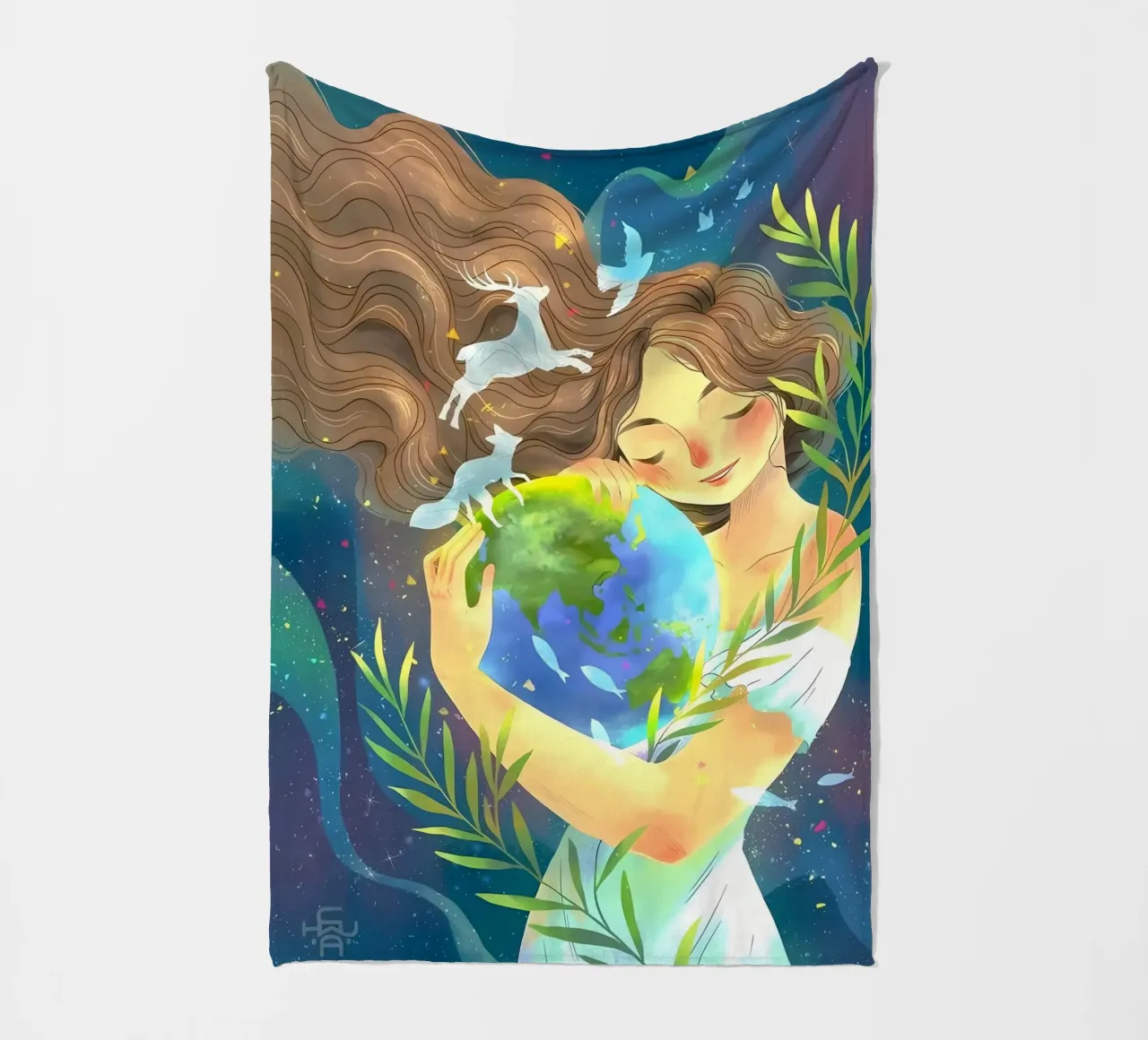 amore per la terra coperta in pile da khoaimi