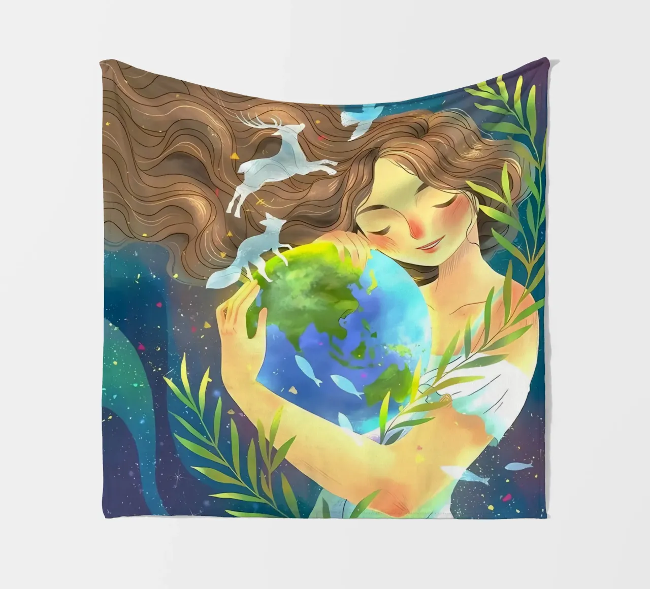 amore per la terra coperta in pile da khoaimi
