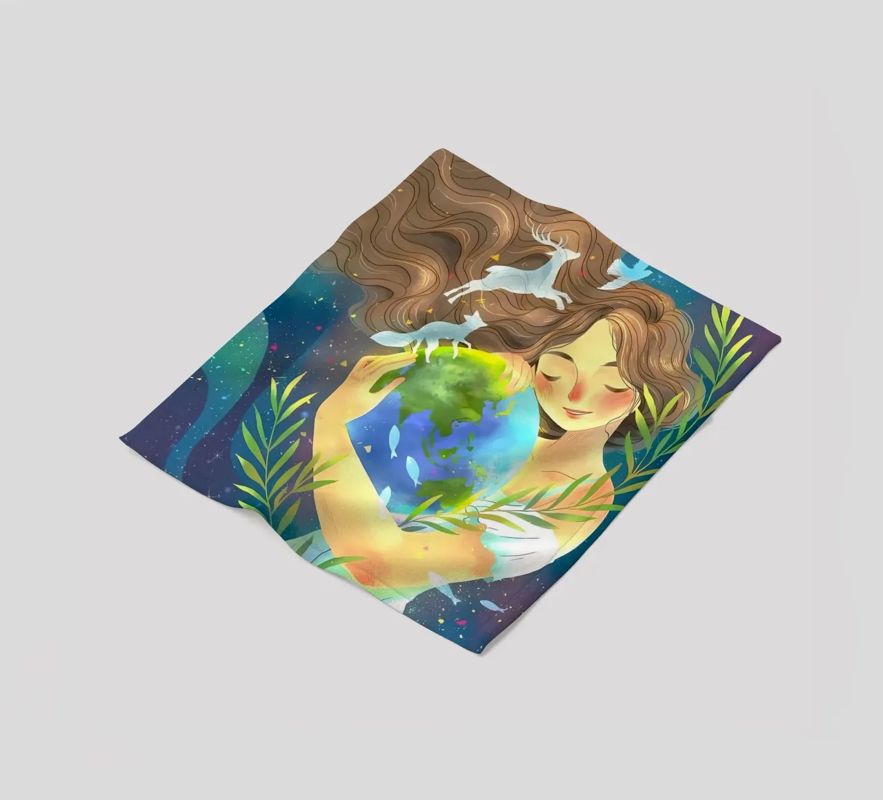 amore per la terra coperta in pile da khoaimi