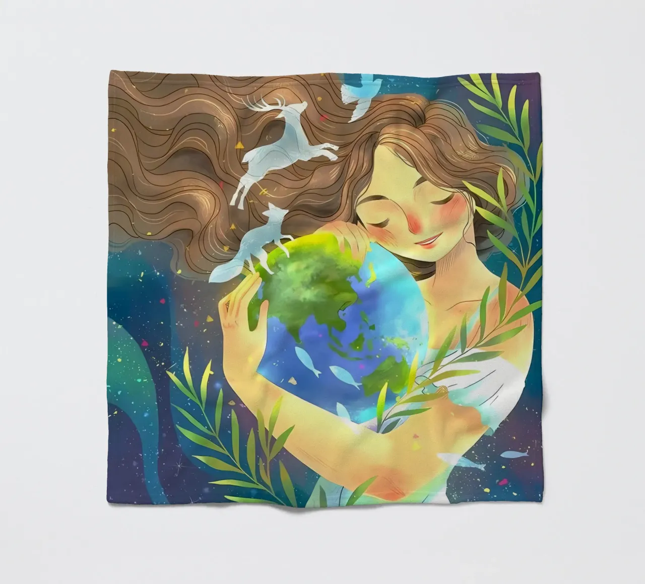 amore per la terra coperta in pile da khoaimi