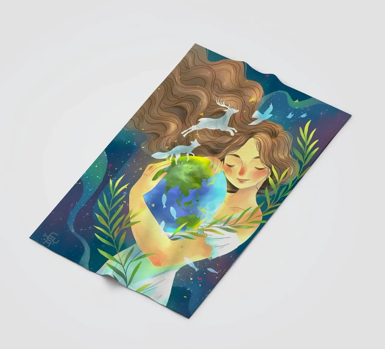 amore per la terra coperta in pile da khoaimi