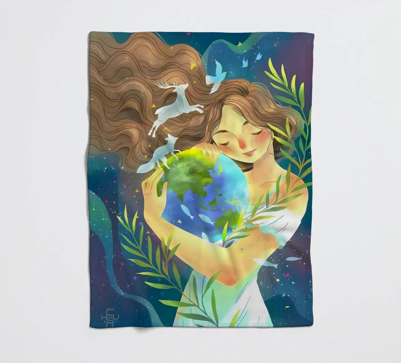 amore per la terra coperta in pile da khoaimi