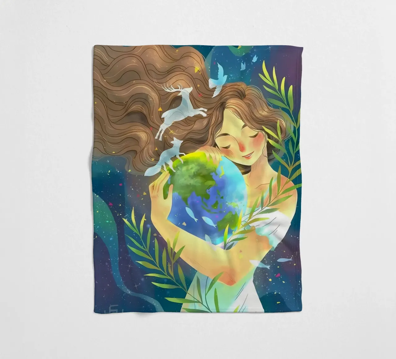 amore per la terra coperta in pile da khoaimi