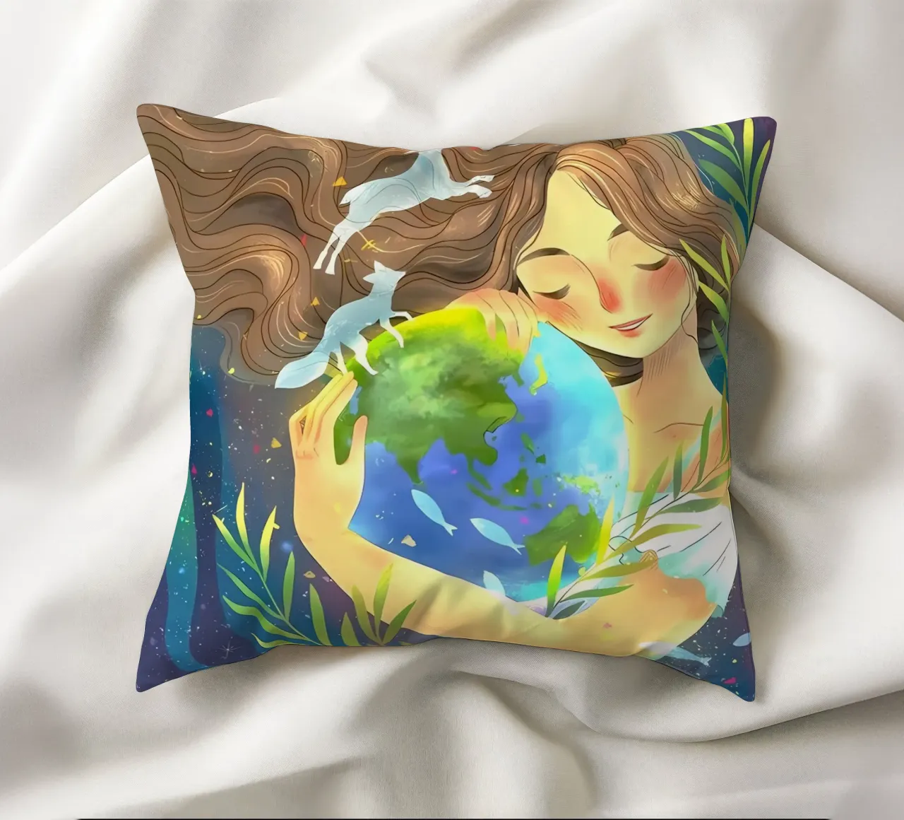 amore per la terra cuscino da khoaimi