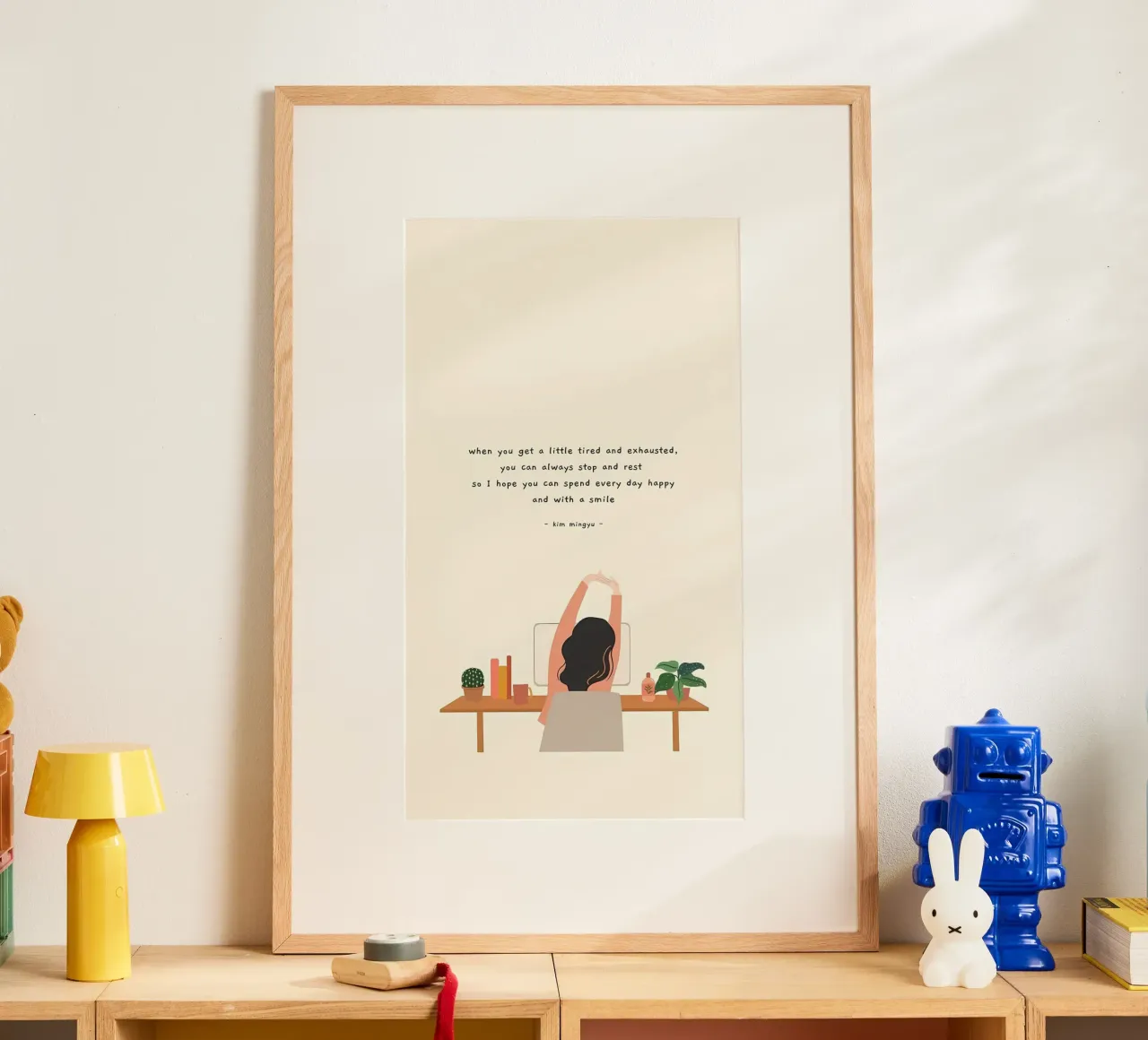 minimals art poster with wooden frame by diadang