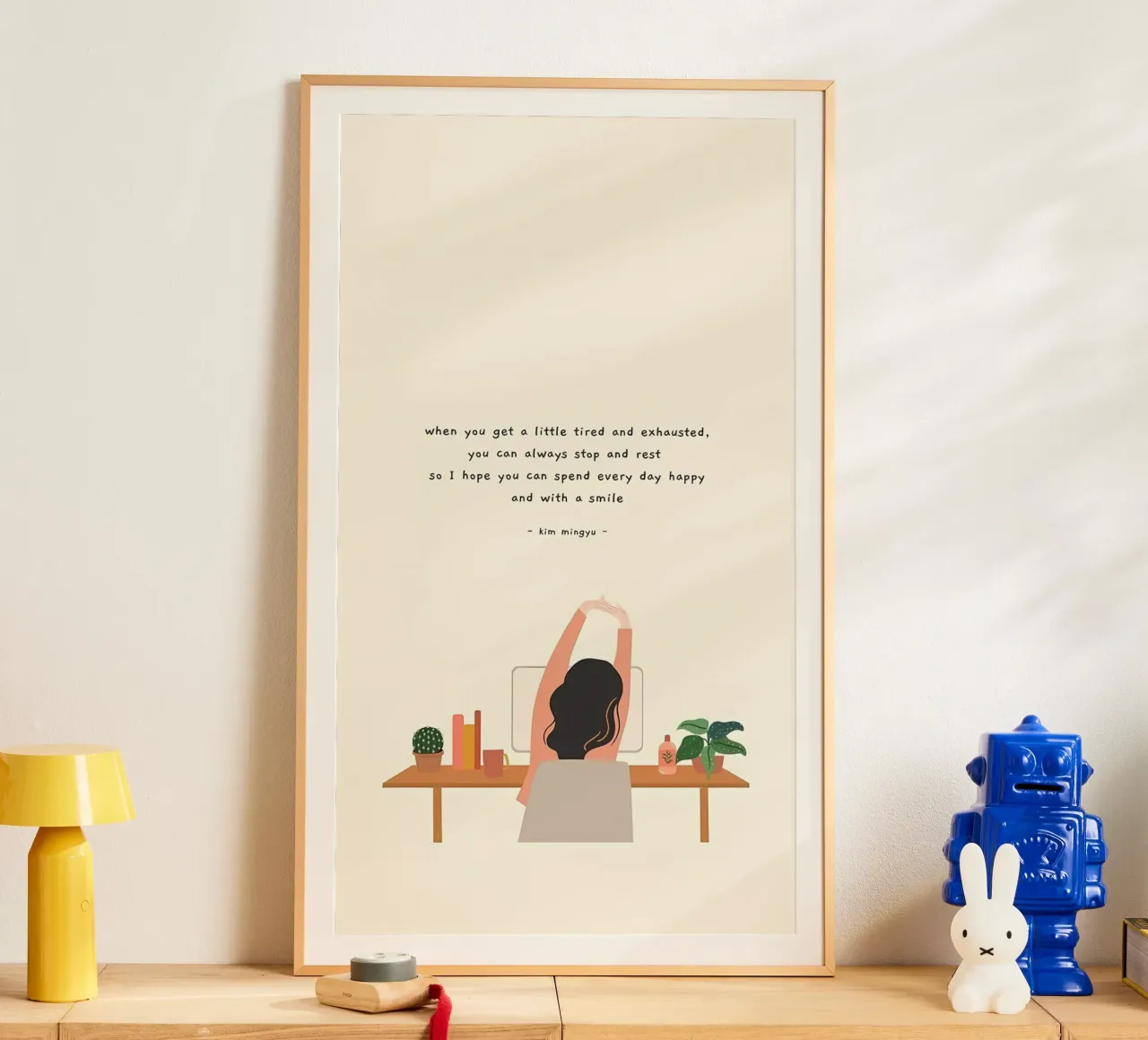 minimals art poster with wooden frame by diadang