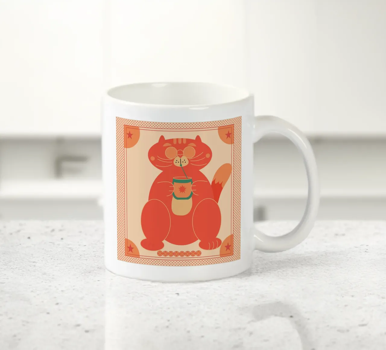 Fat Cat tazza in ceramica da Dharma